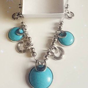 TURQUOISE STONE NECKLACE SET